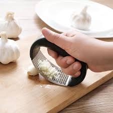 Stainless Steel Garlic Press – Rocker Garlic Crusher