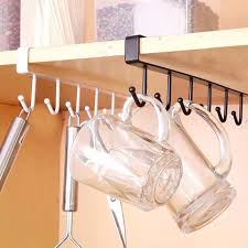 6-Hook Cup & Mug Holder – Cabinet Shelf
