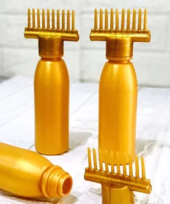 Hair Oil Comb Bottle gold