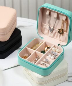new Jewelry  Box Leathers Storage Organizer Earings Holder (Random Colors)