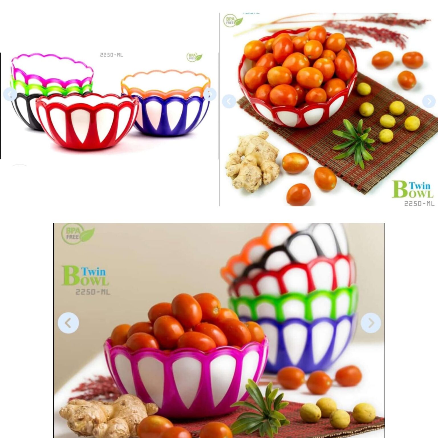 Twin Bowl. Material: Plastic. – Attari Gadgets