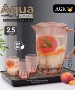 Aqua Crystal Jug Glass 7 Pcs Set.