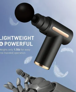 Gun Massager – Deep Tissue Electric Massage Gun with Multiple Speeds & Interchangeable Heads for Full Body Pain Relief