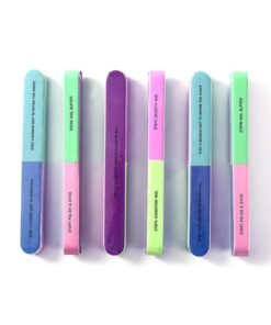 Julystar 1pc High Quality Nail Buffer Block Neon Sponge Nail File Pedicure Manicure Tips 7 Side Sand Shine