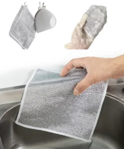 Dish Cloth Silver Wire Cleaning Wash Towel – Durable & Efficient