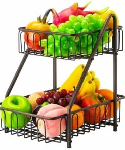 Fruit Basket 2 Tier Metal Fruit Basket