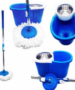 360° Microfiber Spin Mop – Home Cleaning Tool with Steel Handle