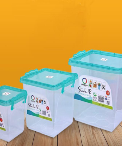 3 Pieces Stack R Storage Boxes 6.5 Litre 3 Litre 1 Litre