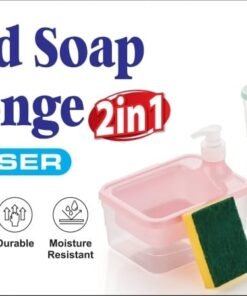 2-in-1 Liquid Soap & Sponge Dispenser – Space-Saving Kitchen or Bathroom Essential
