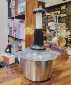 Stainless Steel Push Chopper – Effortless Vegetable and Fruit Cutting
