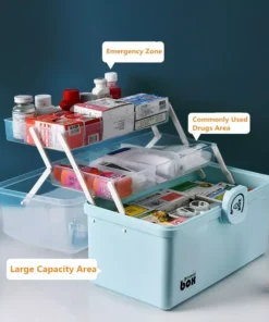 Medicine Foldable First Aid Box – Compact & Portable Emergency Kit