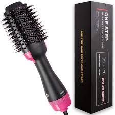 One Step Hair Dryer & Volumizer – Hot Air Brush for Fast Drying, Straightening & Curling