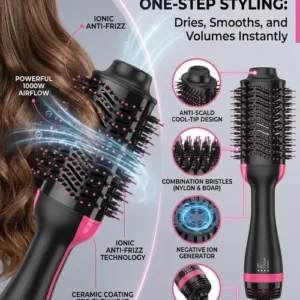 3-in-1 One Step Hair Dryer & Styler – Dry, Straighten & Add Volume Effortlessly