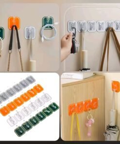 Acrylic Adhesive Wall Hook Set Strong Hold for Coats & Hats