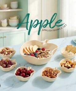 7 in 1 Apple Shape Bowl Set Stylish Multipurpose Serving