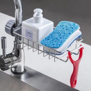 Stainless Steel Faucet Rack – Kitchen Sink Organizer Holder