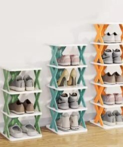 5 Layers Plastic Door Shoe Rack – Multi-Layer Space-Saving Shoe Organizer