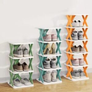 5  Layers Plastic Door Shoe Rack – Multi-Layer Space-Saving Shoe Organizer