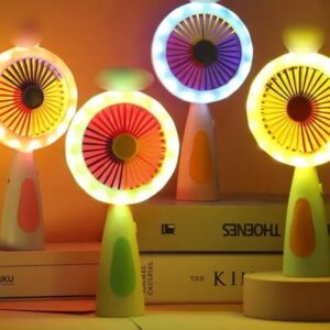 USB Rechargeable Portable Fan with Night Lamp