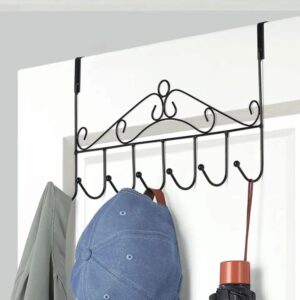 Over Door Hanger 7 Hooks Metal Organizer Rack for Clothes & Towels