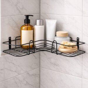 Metal Corner Rack Wall Mounted Bathroom & Kitchen Storage Shelf