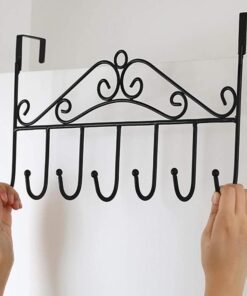 Over Door Hanger 7 Hooks Metal Organizer Rack for Clothes & Towels