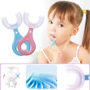 Silicone Baby Toothbrush U-Shaped 360° – Soft Kids Training Toothbrush