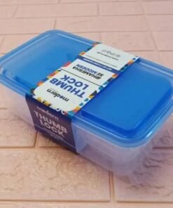 7-Piece Airtight Thumb Lock Food Containers Set – Blue