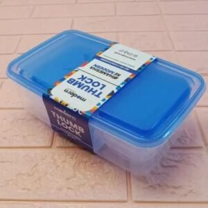 7-Piece Airtight Thumb Lock Food Containers Set – Blue