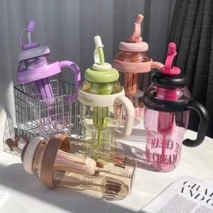 Large Cute Detox Drain Water Sipper Bottle – Tumbler with Infuser