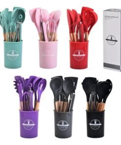 *Silicone Kitchen Spoon Set – 12 Pcs (Big Size)*