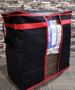 Black Blanket & Cloth Storage Bag – Large Capacity Organizer