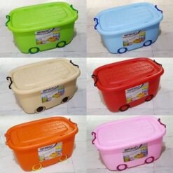 Children kids toy storage box wheeled plastic storage