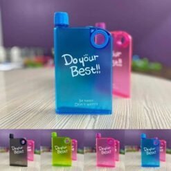Transparent Plastic Notebook Style Water Bottle