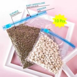 Freezer Storage Bags – MULTIPLE Smart Zip Lock (Pack of 10, Reusable & Airtight)