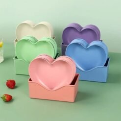 Heart Shape Plate 8Pcs Set – Elegant Plates for Special Occasions & Daily Use