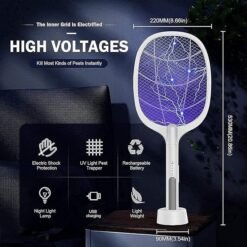 Racchetta Anti Zanzaremosche Batteria Ricaricabile – Rechargeable Mosquito Swatter