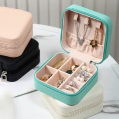 new Jewelry  Box Leathers Storage Organizer Earings Holder (Random Colors)