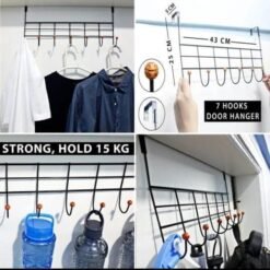 7 Hooks Metal Over the Door Hanger