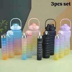 Portable Gradient Sport Bottle 3pcs/Set
