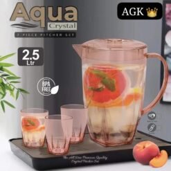 Aqua Crystal Jug Glass 7 Pcs Set.