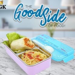 Leak Proof Eco Lunch Box Stainless Steel. Four Sided Lock.