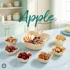7 in 1 Apple Shape Bowl Set  Stylish Multipurpose Serving