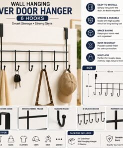 Over Door Hanger 6 Hooks | Stylish Door Organizer
