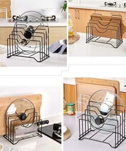 Metal Plate Rack Organizer | Durable Dish Storage Stand