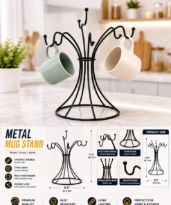Metal Mug Stand | Stylish Cup Holder Organizer