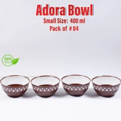Pack of 4 Multipurpose Kitchen Adora Bowl 400ML