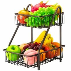 Fruit Basket 2 Tier Metal Fruit Basket
