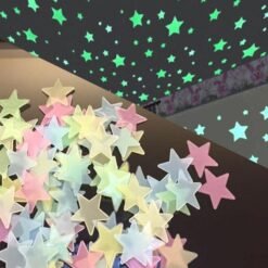 Glowing Stars Stickers for Ceiling – 100pcs 3D Adhesive Stars