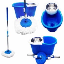 360° Microfiber Spin Mop – Home Cleaning Tool with Steel Handle